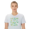 ASICS HIBISCUS SLOGAN CREW FÜR DAMEN ASICS HIBISCUS SLOGAN CREW FÜR DAMEN