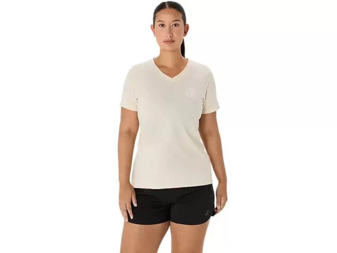 ASICS NATURE V-AUSSCHNITT KURZARM-T-SHIRT FÜR DAMEN ASICS NATURE V-AUSSCHNITT KURZARM-T-SHIRT FÜR DAMEN