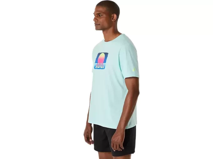 ASICS RETRO SUNSET KURZARM-T-SHIRT ASICS RETRO SUNSET KURZARM-T-SHIRT