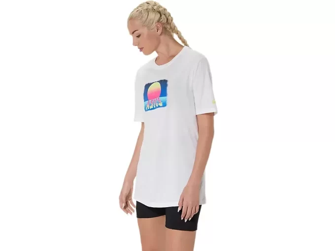 ASICS RETRO SUNSET KURZARM-T-SHIRT ASICS RETRO SUNSET KURZARM-T-SHIRT