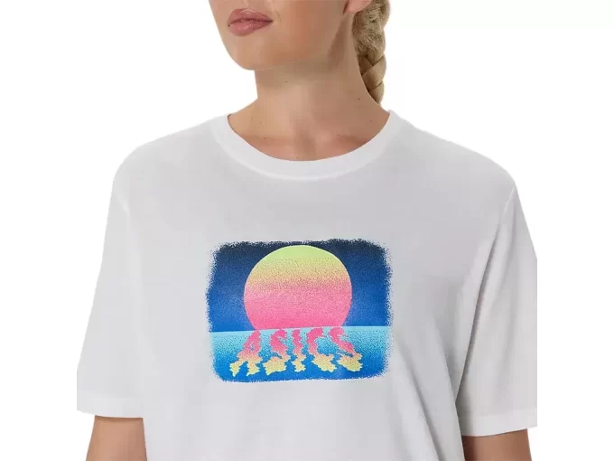 ASICS RETRO SUNSET KURZARM-T-SHIRT ASICS RETRO SUNSET KURZARM-T-SHIRT