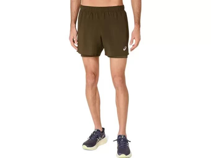 ASICS SILBERNE 2N1 5IN KURZE ASICS SILBERNE 2N1 5IN KURZE