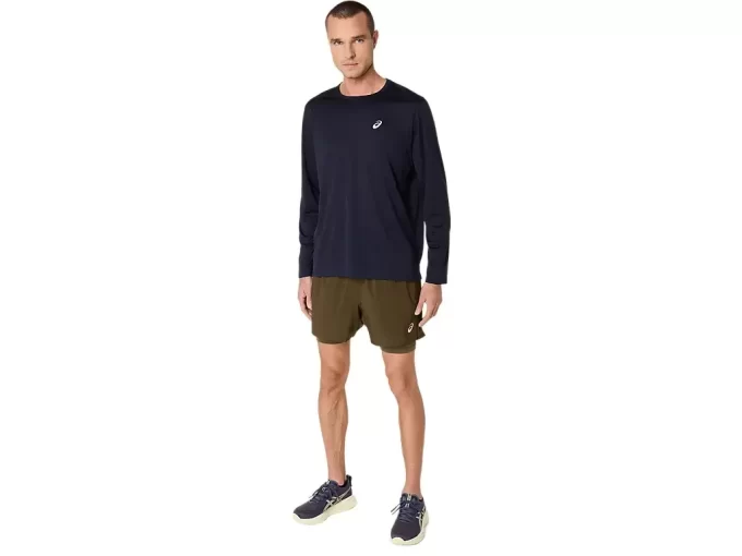 ASICS SILBERNE 2N1 5IN KURZE ASICS SILBERNE 2N1 5IN KURZE