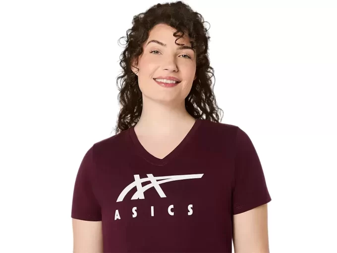 ASICS STRIPES V-NECK FÜR DAMEN ASICS STRIPES V-NECK FÜR DAMEN