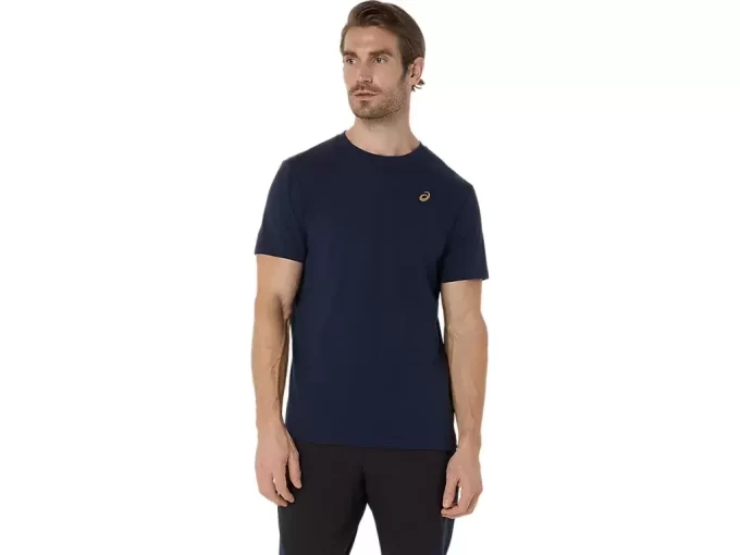 ASICS T-SHIRT MIT SPIRALE-STICKEREI ASICS T-SHIRT MIT SPIRALE-STICKEREI