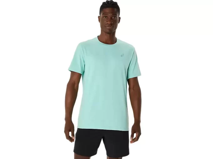 ASICS T-SHIRT MIT SPIRALE-STICKEREI ASICS T-SHIRT MIT SPIRALE-STICKEREI