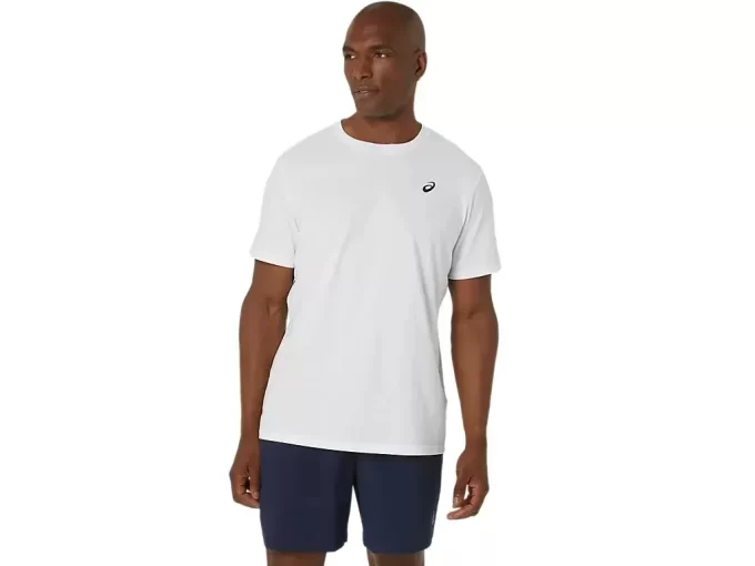 ASICS T-SHIRT MIT SPIRALE-STICKEREI ASICS T-SHIRT MIT SPIRALE-STICKEREI