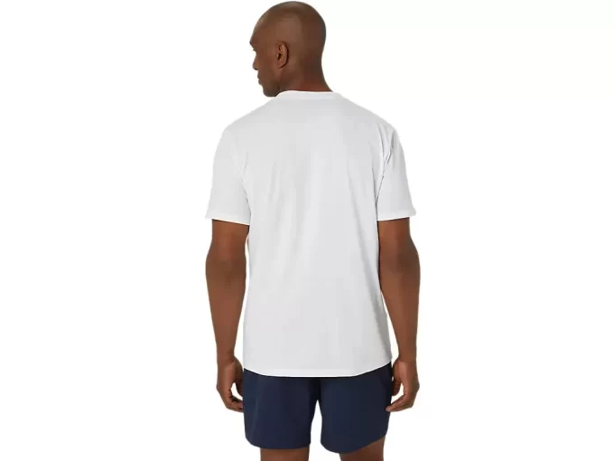 ASICS T-SHIRT MIT SPIRALE-STICKEREI ASICS T-SHIRT MIT SPIRALE-STICKEREI