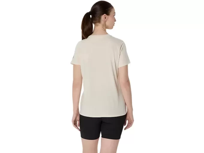 DAMEN-KURZARM-T-SHIRT MIT V-AUSSCHNITT „EST 1977“ DAMEN-KURZARM-T-SHIRT MIT V-AUSSCHNITT „EST 1977“