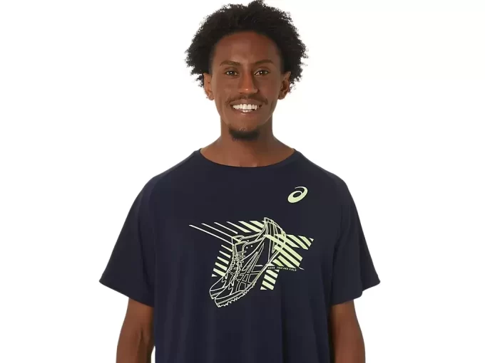 HERRENSCHUHE GRAFISCHES KURZARM-TOP