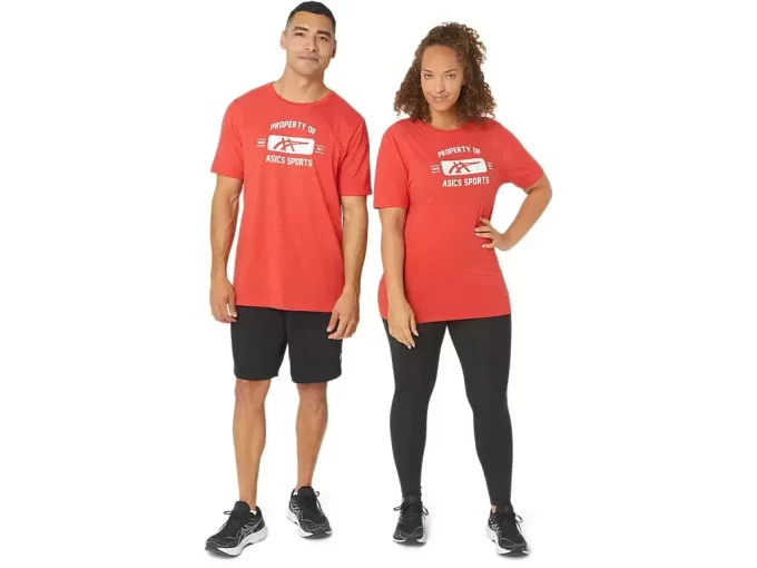 KURZARM-SPORT-T-SHIRT „PROPERTY OF ASICS“ KURZARM-SPORT-T-SHIRT „PROPERTY OF ASICS“
