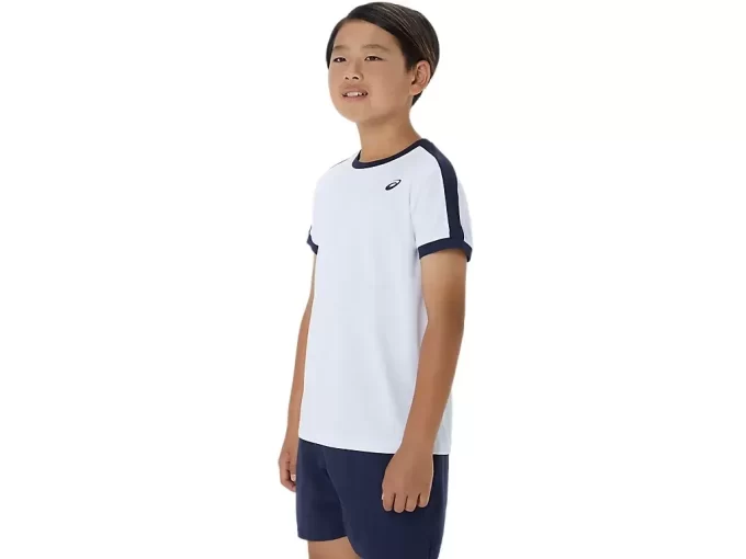 KURZARM-TENNIS-OBERTEIL FÜR JUNGEN KURZARM-TENNIS-OBERTEIL FÜR JUNGEN