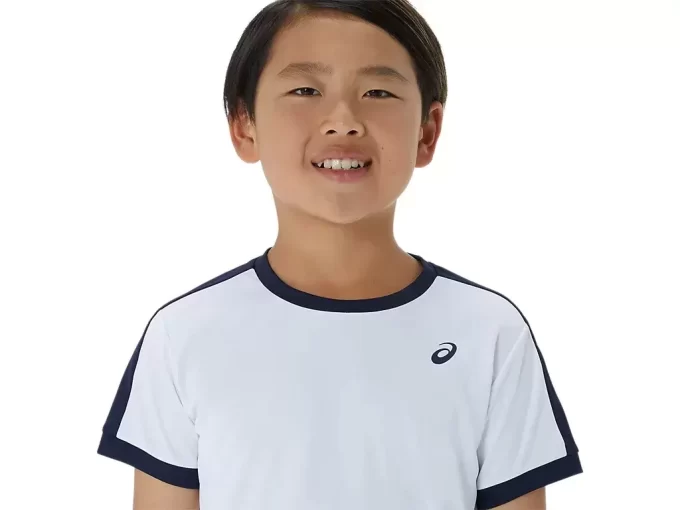 KURZARM-TENNIS-OBERTEIL FÜR JUNGEN KURZARM-TENNIS-OBERTEIL FÜR JUNGEN