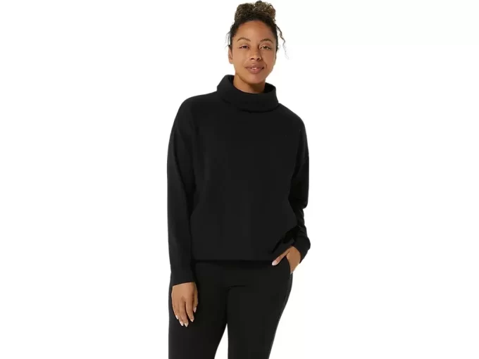 OBERTEIL AUS FRENCH TERRY MIT HOHEM KRAGEN OBERTEIL AUS FRENCH TERRY MIT HOHEM KRAGEN
