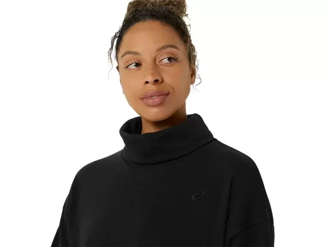OBERTEIL AUS FRENCH TERRY MIT HOHEM KRAGEN OBERTEIL AUS FRENCH TERRY MIT HOHEM KRAGEN