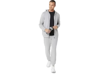 SWEAT-KAPUZENPULLOVER MIT DURCHGEHENDEM REISSVERSCHLUSS