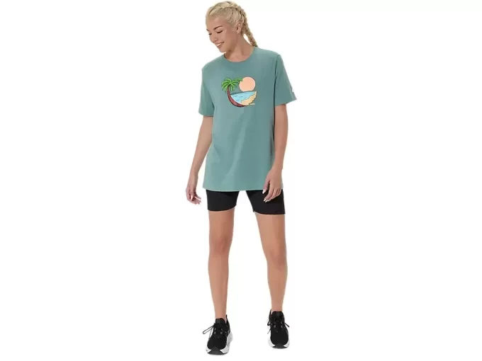 UNISEX ASICS PALM IN THE SUN KURZARM-T-SHIRT