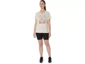 V-Ausschnitt mit Sonnenblumen-Slogan für Damen
